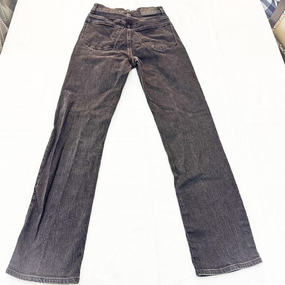 Madewell '90s Straight Black Wash Zip Fly Denim Jeans Size 23 - Picture 3 of 8